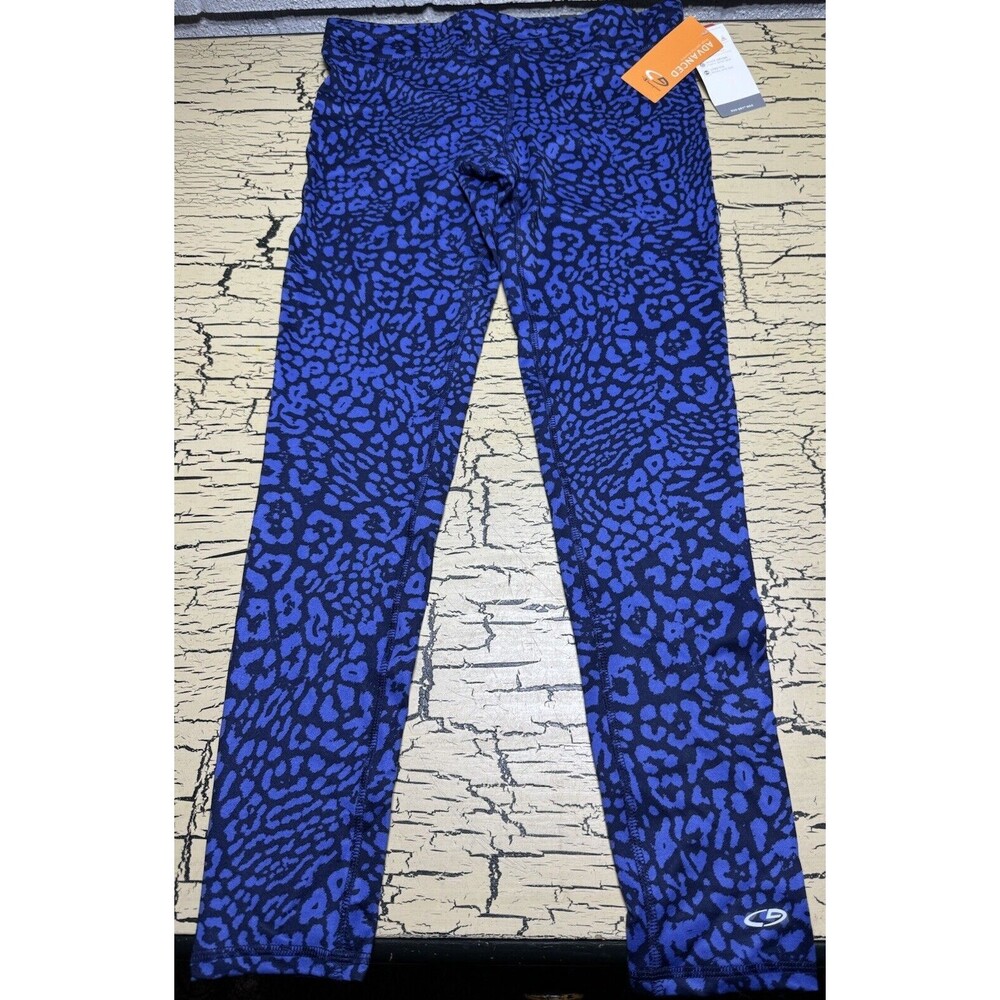 Champion Womens Active Leggings Pants Purple & Black Fitted Regular XL NEW NWT